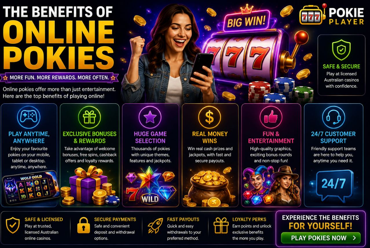 Benefits of online pokies