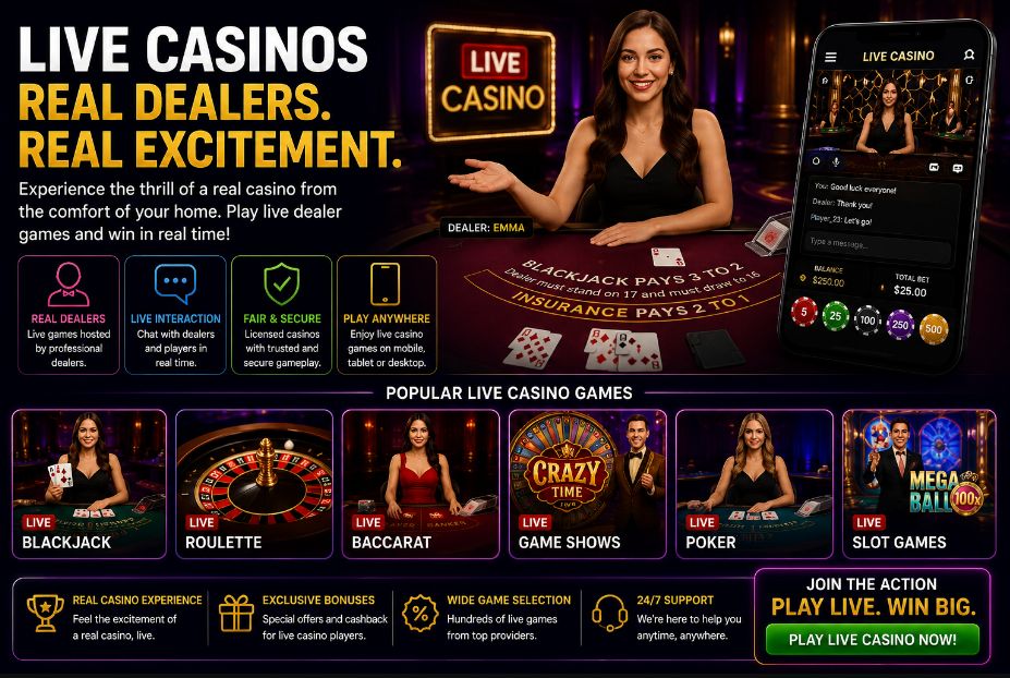 Best live casinos Australia: live dealer games at offshore casino sites