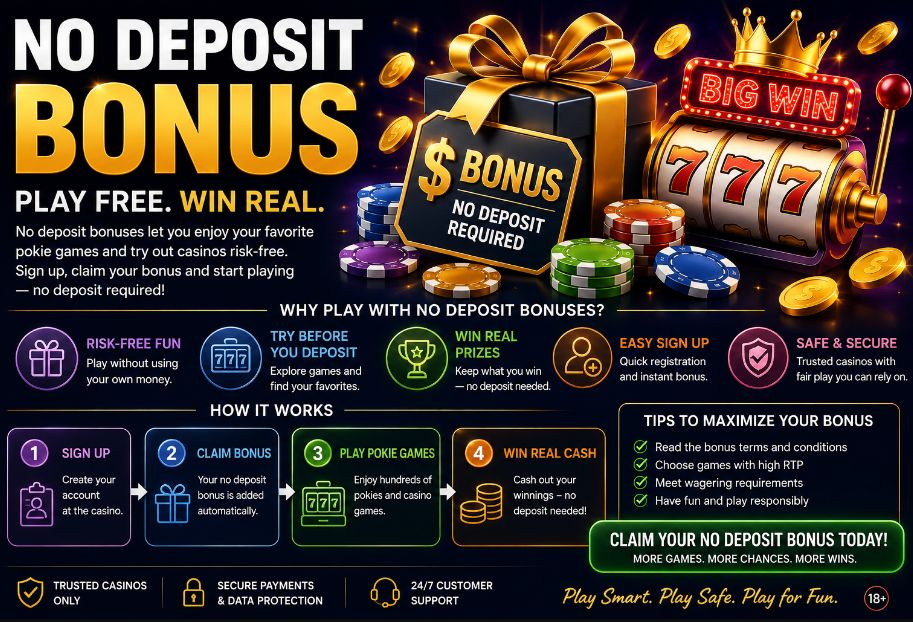 Best NDBs - no deposit bonuses with free spins or free chips