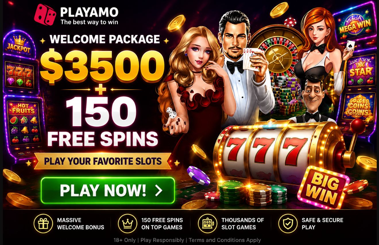 Playamo Casino Australia: live dealer games, no deposit bonuses with free spins